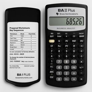 ♠️ Texas Instruments BA II Plus Financial Calculator - Gray and Black